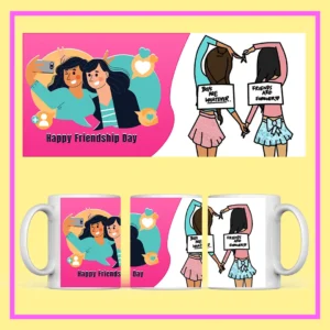 Personalized Friendship Day Mug with Happy Friendship Day design and custom photo – Best Friends Coffee Mug gift idea