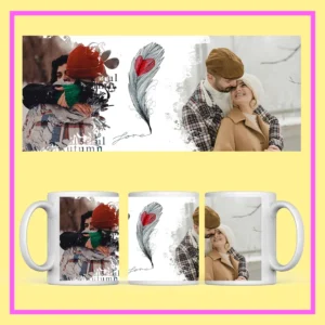 Personalized Love Mug with custom couple photo and romantic design – Perfect Valentine’s Day and anniversary gift for couples