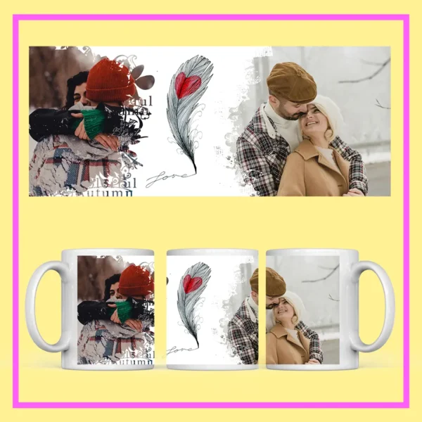 Personalized Love Mug with custom couple photo and romantic design – Perfect Valentine’s Day and anniversary gift for couples