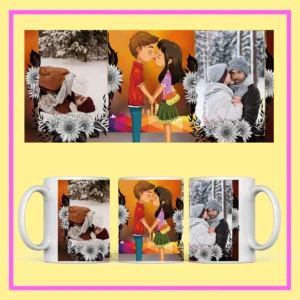 Personalized Love Mug with custom couple photo and romantic design – Perfect Valentine’s Day and anniversary gift for couples