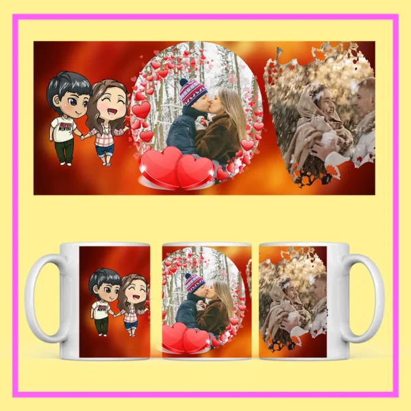 Personalized Love Mug with custom couple photo and romantic design – Perfect Valentine’s Day and anniversary gift for couples