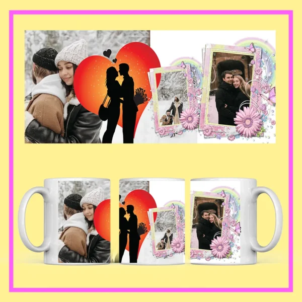 Personalized Love Mug with custom couple photo and romantic design – Perfect Valentine’s Day and anniversary gift for couples