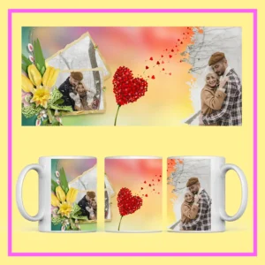 Personalized Love Mug with custom couple photo and romantic design – Perfect Valentine’s Day and anniversary gift for couples