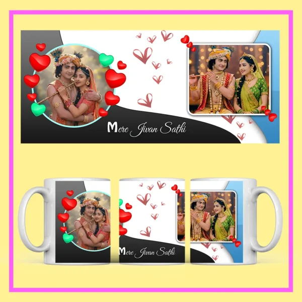 Personalized Love Mug with custom couple photo and romantic design – Perfect Valentine’s Day and anniversary gift for couples