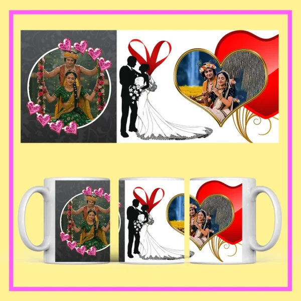 Personalized Love Mug with custom couple photo and romantic design – Perfect Valentine’s Day and anniversary gift for couples