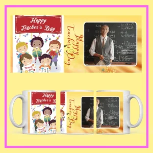 Personalized Teacher’s Day Mug – Custom Gift with Photo and Happy Teacher’s Day Design