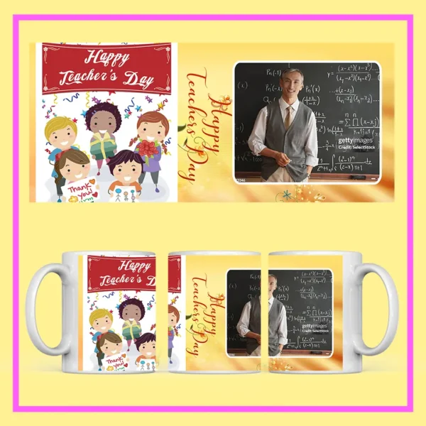 Personalized Teacher’s Day Mug – Custom Gift with Photo and Happy Teacher’s Day Design