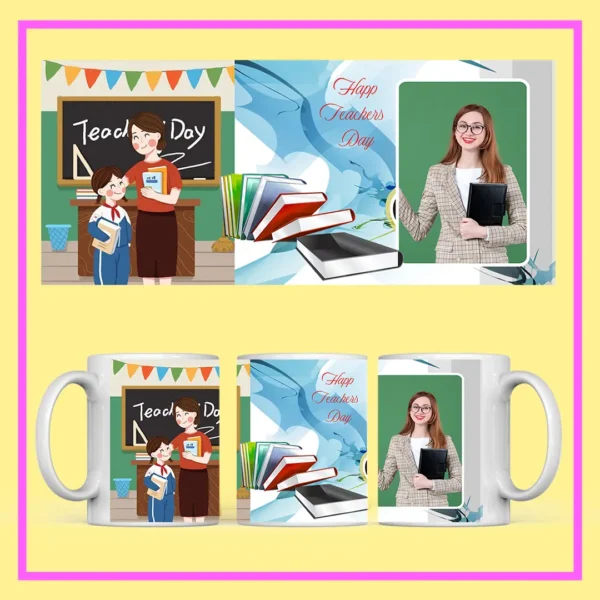 Personalized Teacher’s Day Mug – Custom Gift with Photo and Happy Teacher’s Day Desig