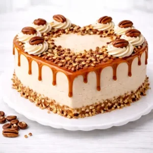 Butterscotch heart shape cake with same day delivery in Burdwan
