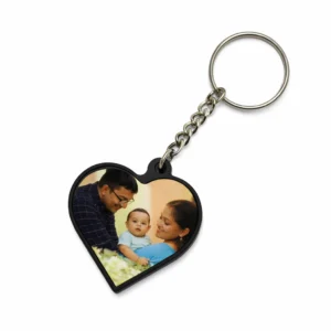 Personalized heart shape photo key ring custom photo keychain in Burdwan
