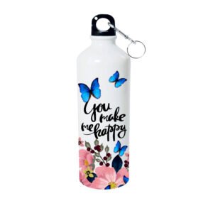 Personalized quote water bottle with floral design in Burdwan
