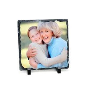 Customized square photo rock slate personalized stone frame