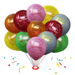 happy birthday printed balloons